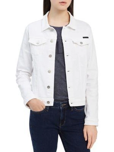 Calvin Klein Classic Denim Jacket In Bianco
