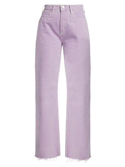 Frame Le High 'n' Tight High-rise Wide-leg Jeans In Lilac