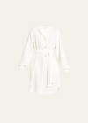 Loro Piana Birgit Summer Linen Belted Shirtdress In 1000 White