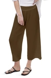 Michael Stars Medina Smocked Gauze Crop Pants In Dolma