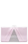 Nina Ophelia Frame Clutch In Rose Mist