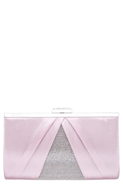 Nina Ophelia Frame Clutch In Rose Mist