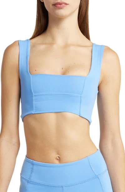 Solely Fit Movement Performance Sports Bra In Maya Blue