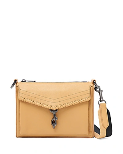 Botkier Trigger Small Leather Zip Top Crossbody In Camel