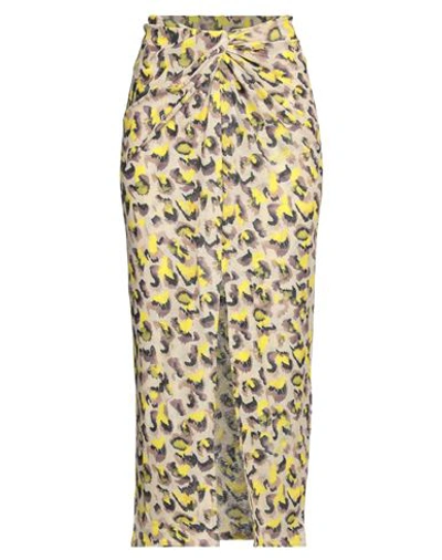 Nanushka Leopard-print Long Skirt In Beige