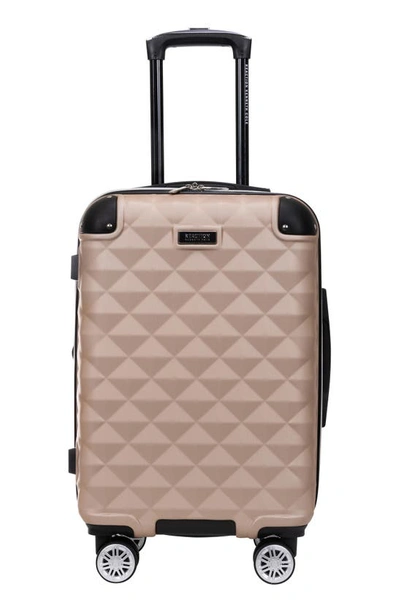 Kenneth Cole Reaction Diamond Tower 20" Hardside Spinner Luggage In Rose Champagne