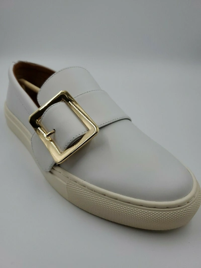 Bally Heska 07 Women's 6217886 White Calf Leather Slip On Sneakers In Multi