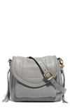 Aimee Kestenberg Mini All For Love Convertible Leather Crossbody Bag In Cool Grey