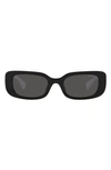 Miu Miu 51mm Rectangular Sunglasses In Black