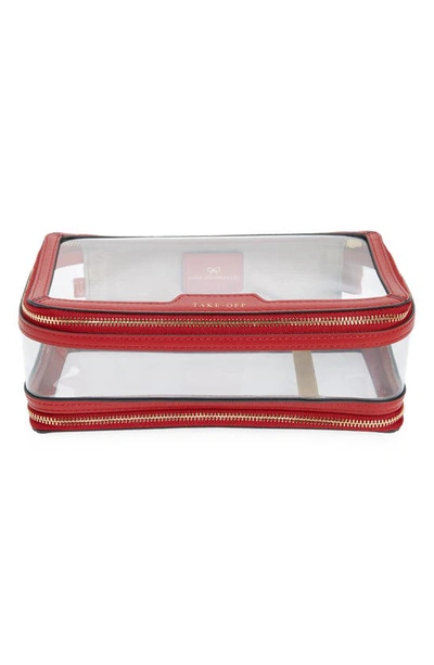 Anya Hindmarch In-flight Clear Travel Case In Pink