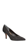 J. Reneé Rishna Crystal Embellished Pointed Toe Pump In Black