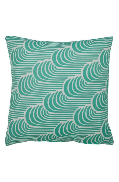 Divine Home High Tides Indoor/outdoor Pillow In Green