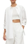 Allsaints Sasha Poplin Shirt In Optic White