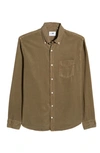 Nn07 Levon Slim Fit Button-down Shirt In Dark Clay