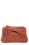 Loeffler Randall Rochelle Mini Pleated Clutch In Terracotta