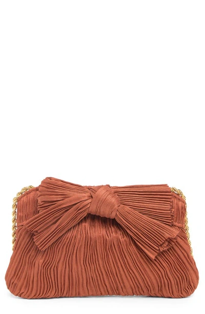 Loeffler Randall Rochelle Mini Pleated Clutch In Terracotta