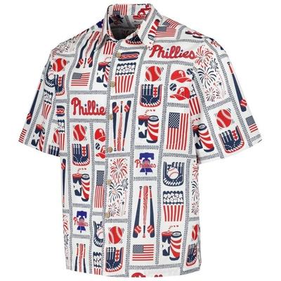 Reyn Spooner White Philadelphia Phillies Americana Button-up Shirt