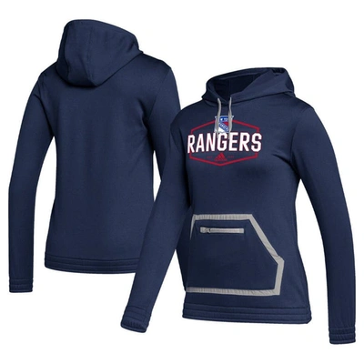 Adidas Originals Adidas Navy New York Rangers Team Pullover Hoodie