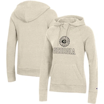 Champion Heathered Oatmeal Georgia Bulldogs College Seal Pullover Hoodie