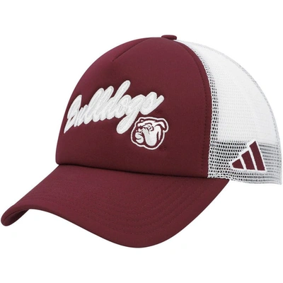 Adidas Originals Adidas Maroon Mississippi State Bulldogs Script Trucker Snapback Hat