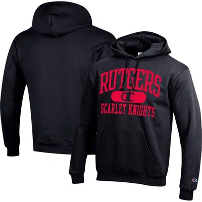 Champion Black Rutgers Scarlet Knights Arch Pill Pullover Hoodie