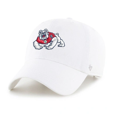 47 ' White Fresno State Bulldogs Vintage Clean Up Adjustable Hat