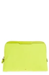 Anya Hindmarch Lotions & Potions Recycled Nylon Zip Pouch In Neon Yellow
