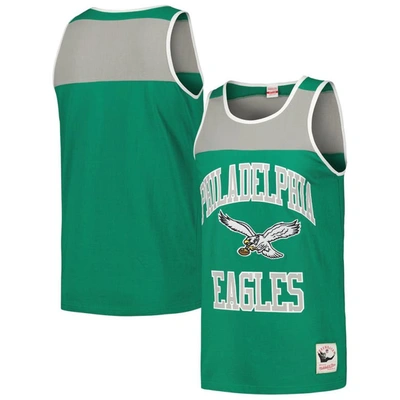 Mitchell & Ness Kelly Green/silver Philadelphia Eagles  Heritage Colourblock Tank Top