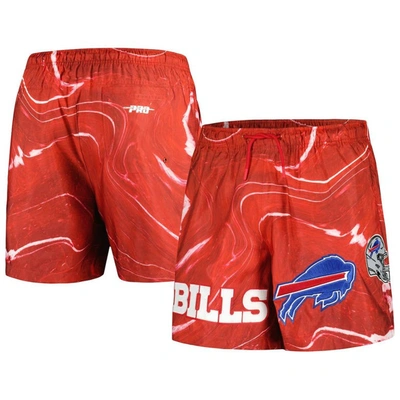 Pro Standard Red Buffalo Bills Allover Marble Print Shorts