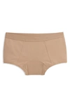 Tomboyx First Line Stretch Cotton Period Boyshorts In Chai