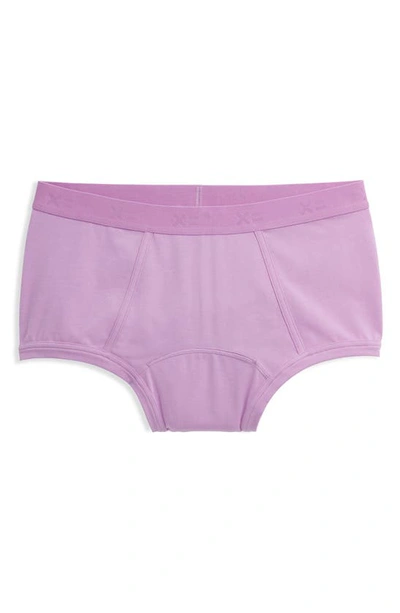 Tomboyx First Line Stretch Cotton Period Boyshorts In Sugar Violet