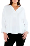 Nic + Zoe Flowing Ease Blouse In Paper White