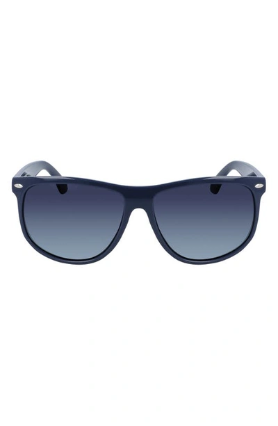 Cole Haan 60mm Straight Top Sunglasses In Navy