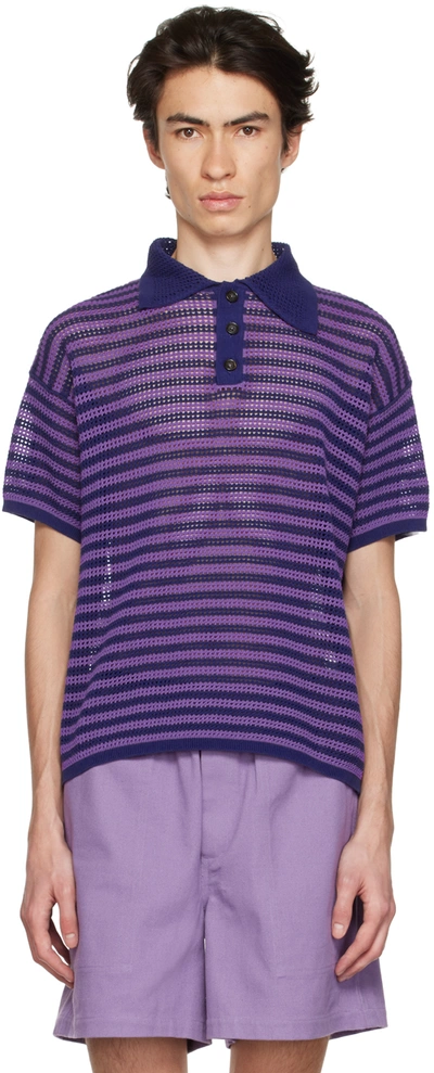 Bode Purple Lattice Polo