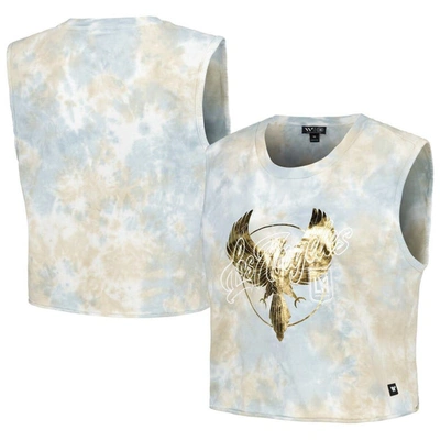 The Wild Collective Black Lafc Tie-dye Jersey Tank Top In Cream