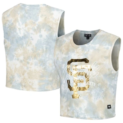 The Wild Collective White San Francisco Giants Washed Muscle Tank Top