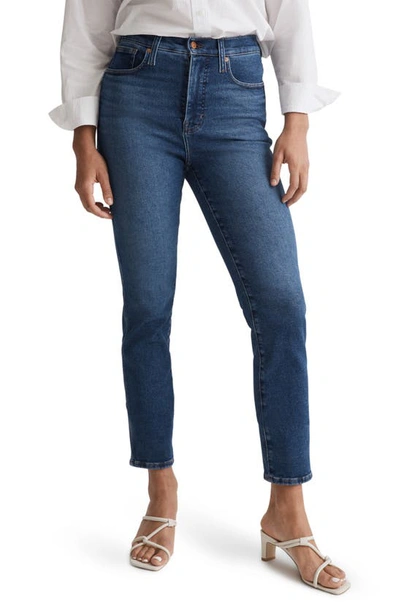Madewell Stovepipe High Waist Stretch Denim Jeans In Auraria Wash