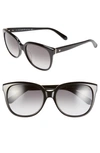 Kate Spade 'bayleigh' 55mm Sunglasses In Black