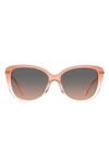 Kate Spade 57mm Lorene Cat Eye Sunglasses In Pink/ Grey Shaded Pink