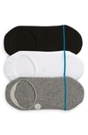 Stance Icon Assorted 3-pack No-show Socks In Grey/ Black Multi