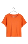 Madewell Lakeshore Softfade Cotton Crop Tee In Orange