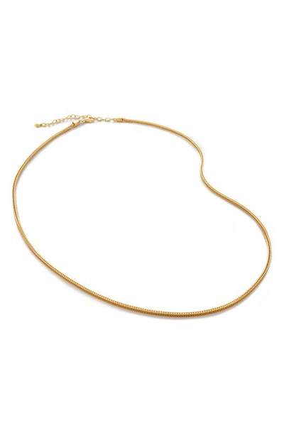 Monica Vinader Juno Fine Chain Necklace In 18ct Gold Vermeil/ Ss