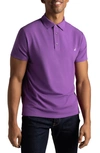 Hypernatural Mojave Supima® Cotton Blend Feather Jersey Polo In Dusted Grape