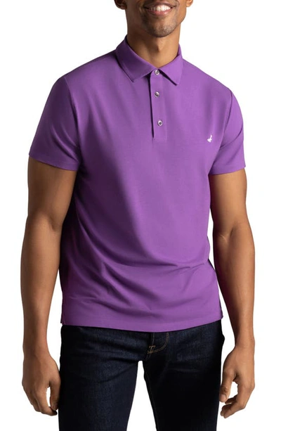 Hypernatural Mojave Supima® Cotton Blend Feather Jersey Polo In Dusted Grape