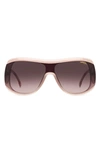Carrera Eyewear 99mm Gradient Shield Sunglasses In Nude/ Brown Gradient