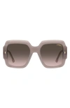 Carrera Eyewear 54mm Gradient Rectangular Sunglasses In Nude/ Brown Gradient