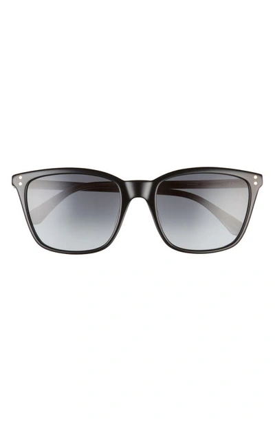 Kate Spade Saturday 55mm Square Sunglasses In Black / Grey Shaded