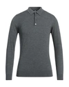 Alpha Studio Man Sweater Steel Grey Size 38 Merino Wool