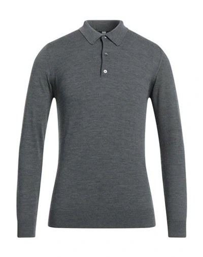 Alpha Studio Man Sweater Steel Grey Size 38 Merino Wool In Grey