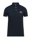 Aquascutum Man Polo Shirt Midnight Blue Size L Cotton, Elastane